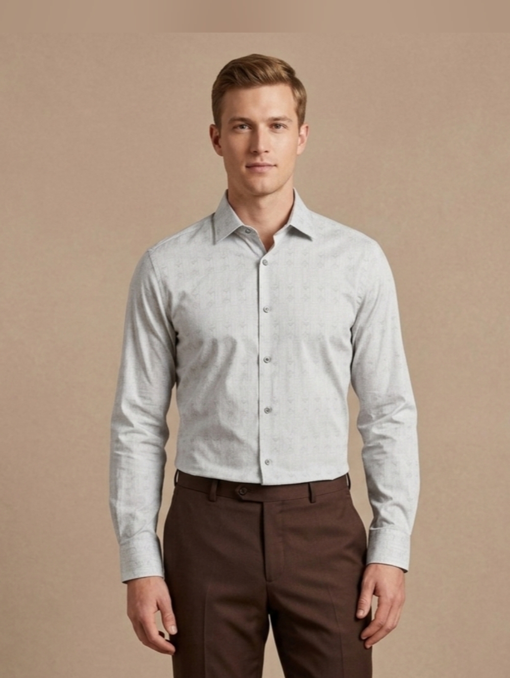 $65  Alfani Mens Nick Geo-Print Dress Shirt